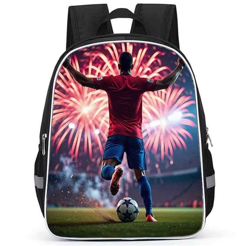 Cr7 Rucksack Hochauflösender Druck Große Kapazität Multifunktion Reißverschluss Oxford Rückenschutz Leichter Rucksack