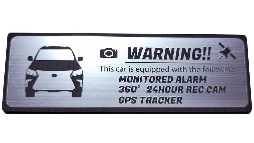 Honami Works 200 Series LX Security Dash GPS Tracker Sticker Emblem, 24-Hour Surveillance, Cam,