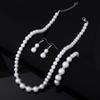 3Pcs Women's Pearl Jewelry Set Simulated Pearls Fashion Simplicity Girl Versatile Earrings Necklaces Bracelets Jewelry Set