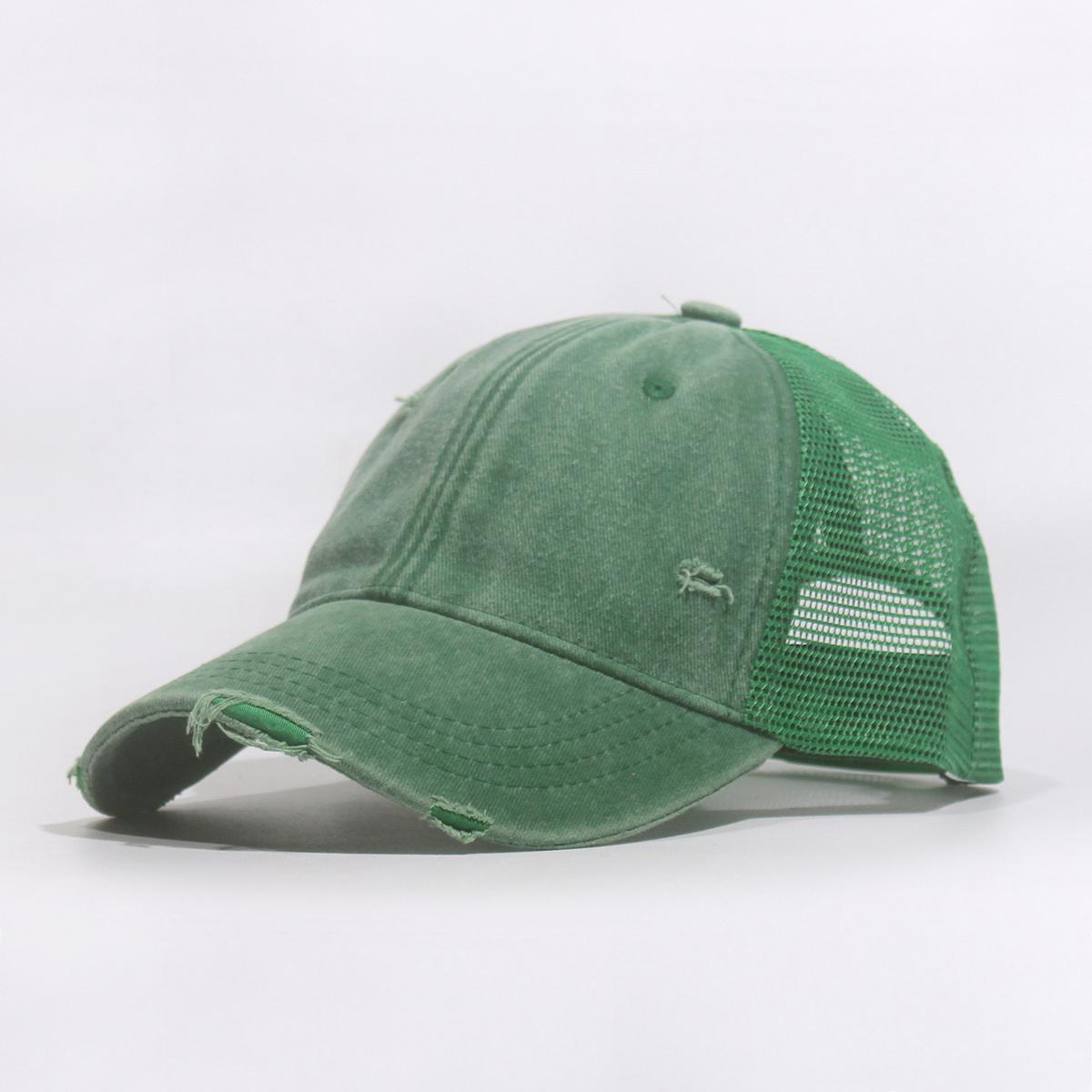 

Модные бейсболки из цельной сетки для мужчин и женщин в стиле ретро Snapback в стиле хип-хоп, унисекс, уличные регулируемые козырьки от солнца One Size зелёный