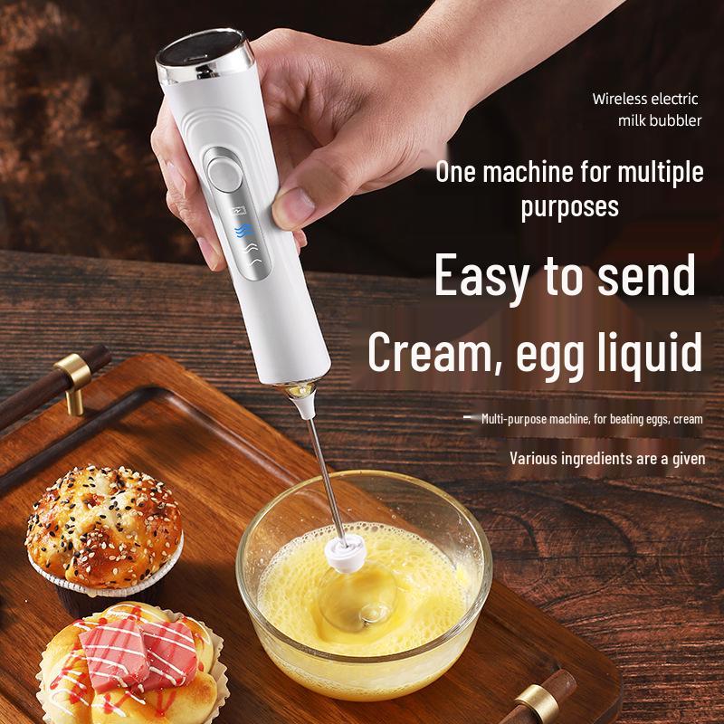 Compact Electric Handheld Milk Frother and Whisk