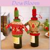 Christmas Knit Sweaters Wine Bottle Decor For Festive Dinner Table Setting