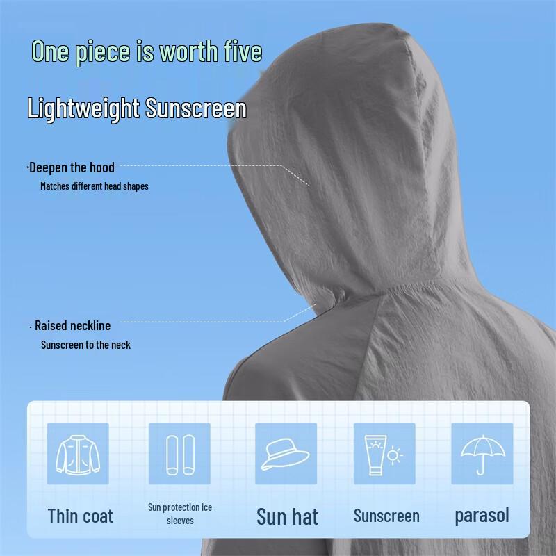 VANCL Men's Loose-Fit Hooded UV Protection Sun Shirt