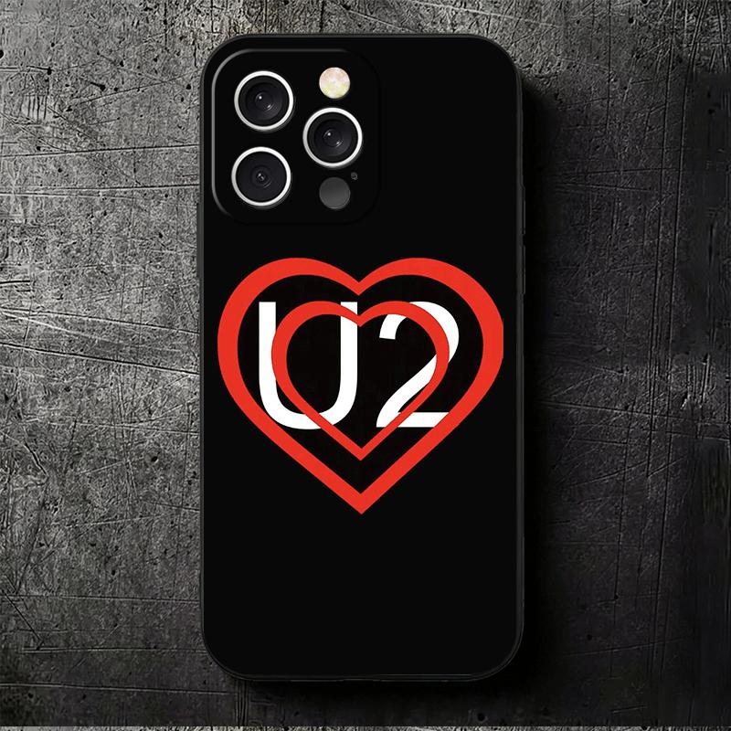 U-U2 Rock Band Soft Phone Case for iPhone 16 16E 17 Air 15 Pro Max 14 Plus 13 Mini 11 12 7 Black Cover Back Shell