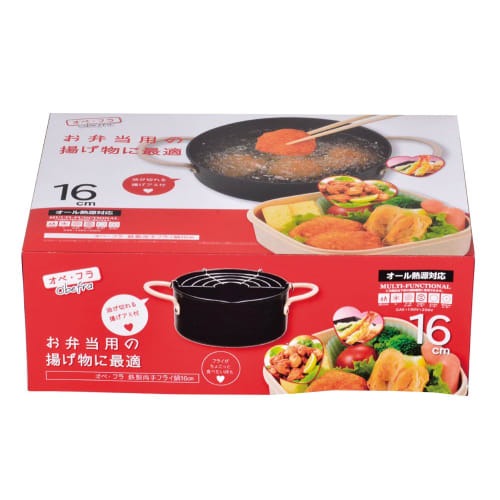 Pearl Metal Ove-Fura Bento Box Iron Frying Pan, 16cm, HB-1318