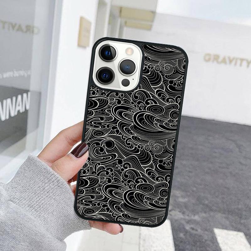 Fashion Abstract Art Line Wave Phone Case Cover For iPhone 17 Air 15 16e 11 13 14 Pro Max 12 Plus Max Fundas