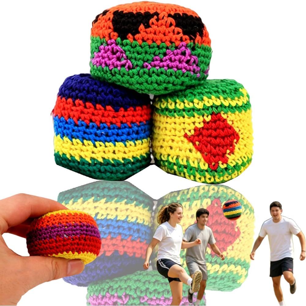 Hand-woven foot-operated punching bag, adult foot-operated punching bag, professional punching bag, colorful geometric pattern. 6pcs