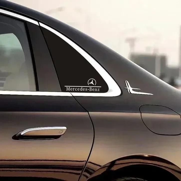 2pcs Car Window Body Trunk Decoration Badge Auto Accessories Sticker For Mercedes Benz W212 W204 W211W168 W213 W205 W210 W108