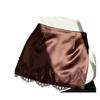 Satin Lace Patchwork Mini Skirt, High Waist Slim A-Line Skirt, Silky Glossy Side Zipper Short Skirt for Spring Summer Pure Y2K Daily Party Outfits
