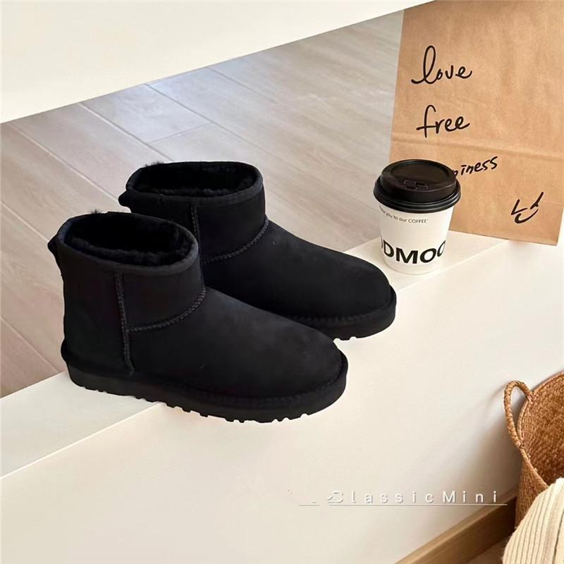 

Классические мужские зимние ботинки из овчины Mulberry - 2024 зимняя короткая модель с меховой отделкой 37