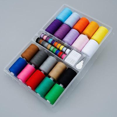 20 cores 100m 402 linha de costura e 20 cores fita e bobina agulha e linha conjunto combinado
