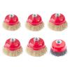Crimped Wire Brush for Grinding with Threaded Mandrel, Heavy-duty Replacement Accessory Removing