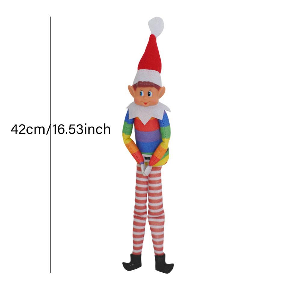 Bookshelf Fairy Christmas Doll Novelty Long Bendy Naughty Boy Elf Cute Red Christmas Boys and Girls Elf Doll Home Decoration