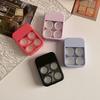 Ins Contact Lens Box with Mirror and Tweezers Portable Contact Lenses Case Dual Companion Box Women Travel Contact Lens Case