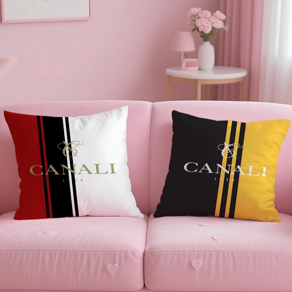 classic fashion brand Canali Cushion Cover Soft  EasyWash Pillow Case  Versatile for Couch Bed Travel and Office