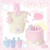RosyPosy Soft Milky Series Plush Vertical Flip Pencil Case, Girls' Large Capacity Standing Pen Holder Storage Bag