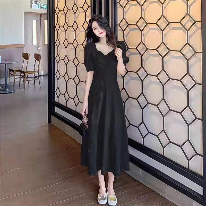 Yuli Cloth French Campanula Petite Puff Sleeve Backless Summer Dress for Women