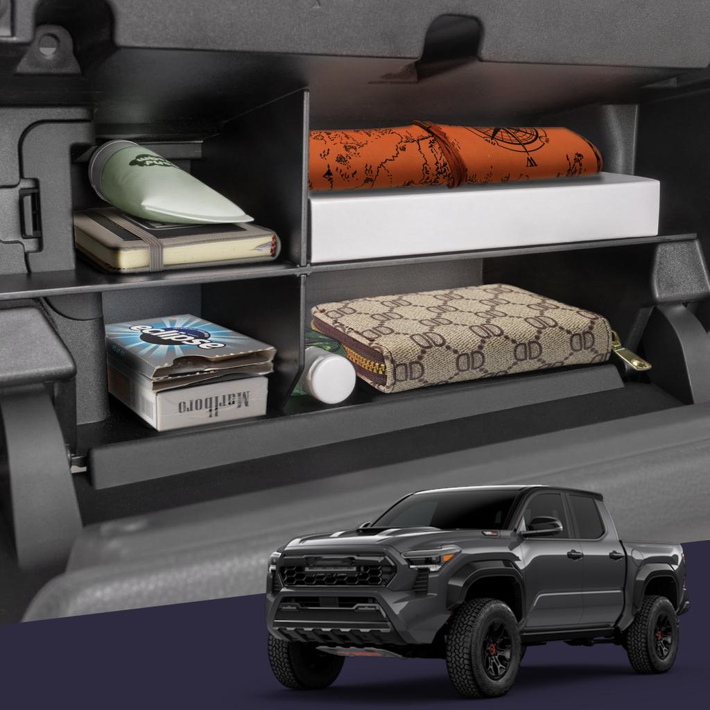 For 2025 2025 Toyota Tacom Center Console Storage Divider Compartment Insert Tray Center Console Shifter Divide Accessories