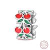 Design 925 Silver Heart Claw Print Bee Conch Text Shining Zircon Fixed 3mm Charms Beads DIY Jewelry Making