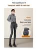 Leggings med hög midja och leopardmönster: Dambyxor för höst/vinter, smalnar av, kontrollerar magen, lyfter rumpan, med plus sammet, för yoga.