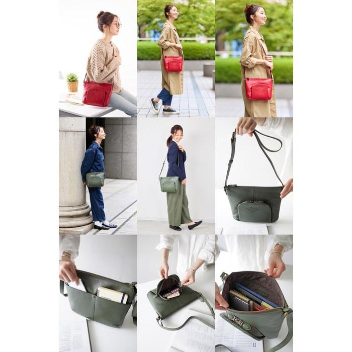 [Dakota] Wallet Shoulder Bag Leather Deep Red DA-1032468-31 8.7 x 11.4 (top), 9.8 (bottom) x 1 inch