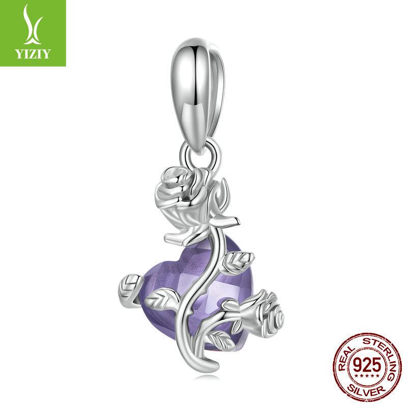 Court Style Love Bracelet Pendant 925 Sterling Silver, French Vintage Opal Susceptible Beads