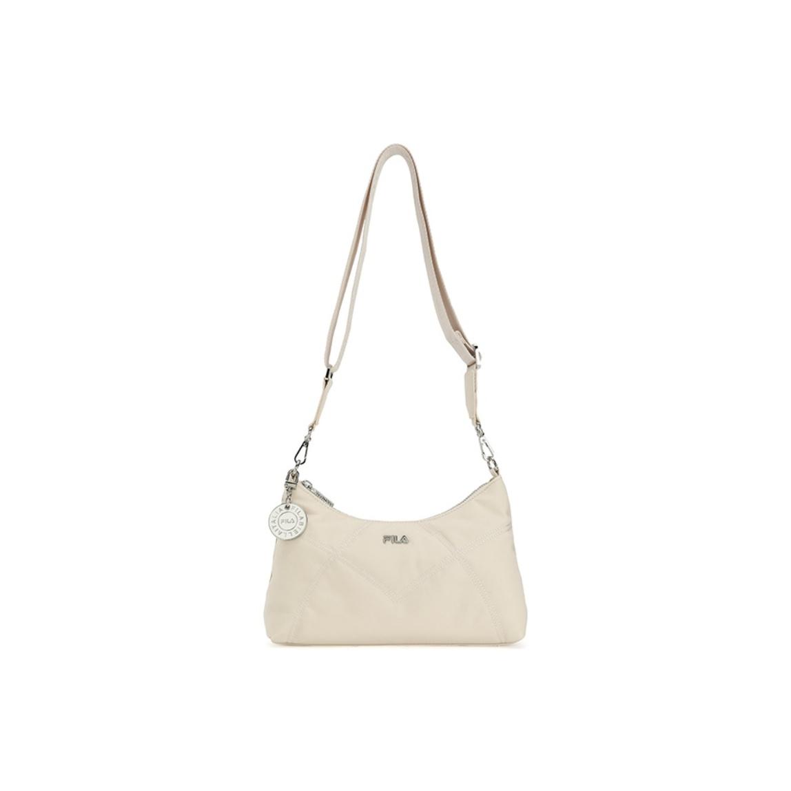 

FILA Heritage Hobo Bag Classic Trendy Fashion Simple Casual Daily Versatile Convenient Design Women bags Gray Beige F13W548163FBG Gray Wheat