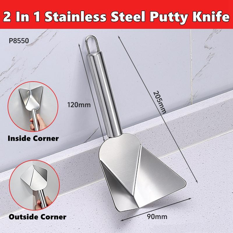 Xiaomi 2 In 1 Stainless Steel Putty Knife Drywall Scraper Inside Outside Corner Trowel Finishing Tool Dual Use Puller for Plaster Wall