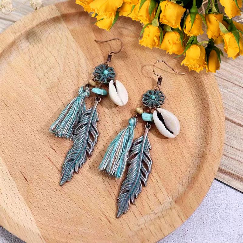 Bohemian Ethnic Tassel Earrings - Tribal Style for Holiday Travel Photography