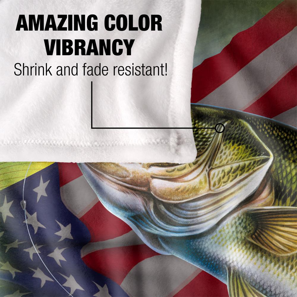 JQ Licensing Silky Bass Fishing Supersoft Blanket
