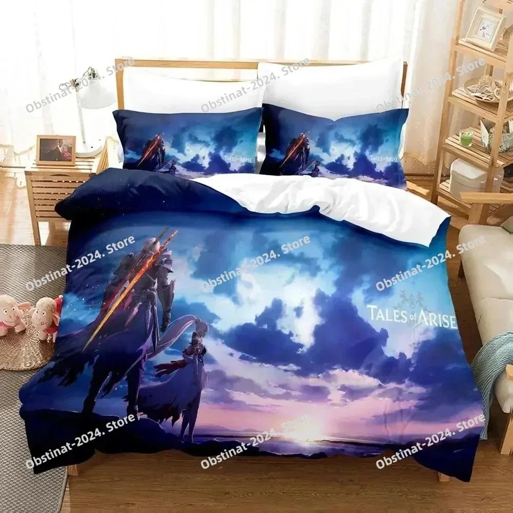 3D Print Game Tales of Arise Bedding Set Printed Comforter Quilt Bed Cover Duvet Cover Pillow Case 3 Pieces Sets Kids Adult Size