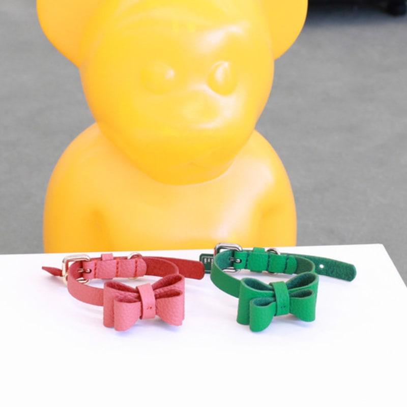 MAISON DE MIU Soft Ribbon Necklace Coral