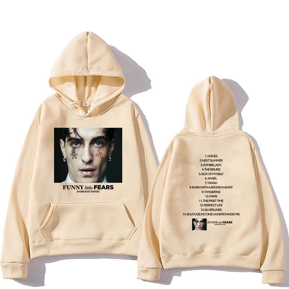 Damiano David Lustiger Little Fears Hoodie Il Ballo Della Vita Tattoo Herren/Damen Hoodies Harajuku Ästhetik Winterkleidung Sweatshirt