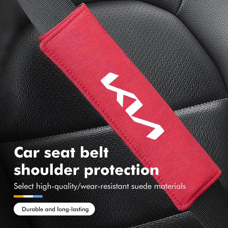 BBEH3 For KIA Car Safety Belt Shoulder Cover Breathable Seat Belt Padding Pad Accessories Sorento Stinger Soul Spectra Niro Cadenza