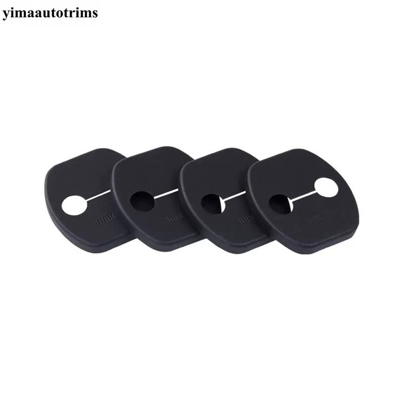 Car Door Lock Cap Protector Decoration Cover Trim Fit For Nissan Leaf 2018 -  Black Plastic Interior Accessories