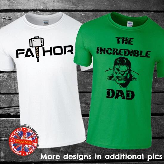 Marvel Inspired Father s Day T-shirt, Hulk, Iron Dad, Batdad, FaTHOR, Gift, up S