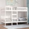 VidaXL Lit superposé Blanc 90x190 cm Bois de pin massif, cadre de lit superposé bas, meubles de chambre à coucher, cadre de 3308605
