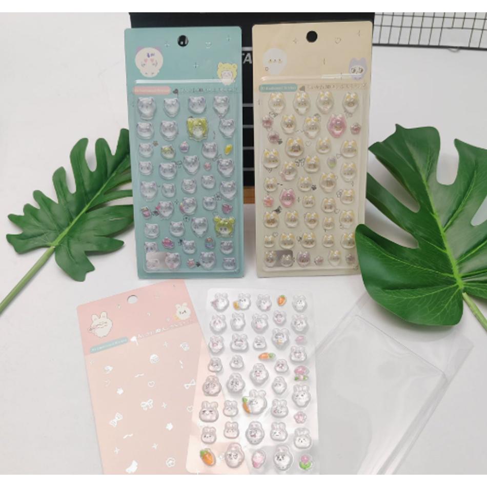 3Djapanese Cute Transparent Crystal Stickers Phone Case Diary Stationery Sticker