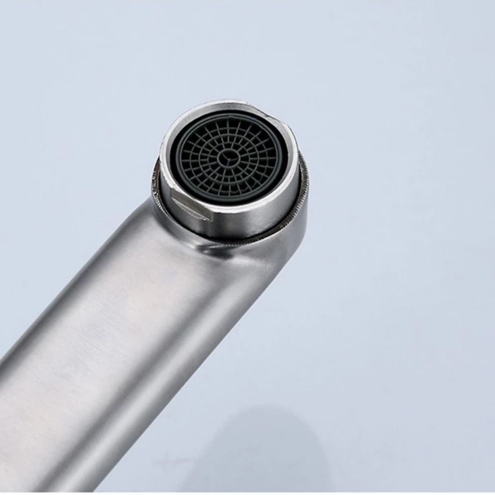 180° Rotation Kitchen Faucet Lengthened Outlet Stainless Steel Sink Tap  Bathroom Use