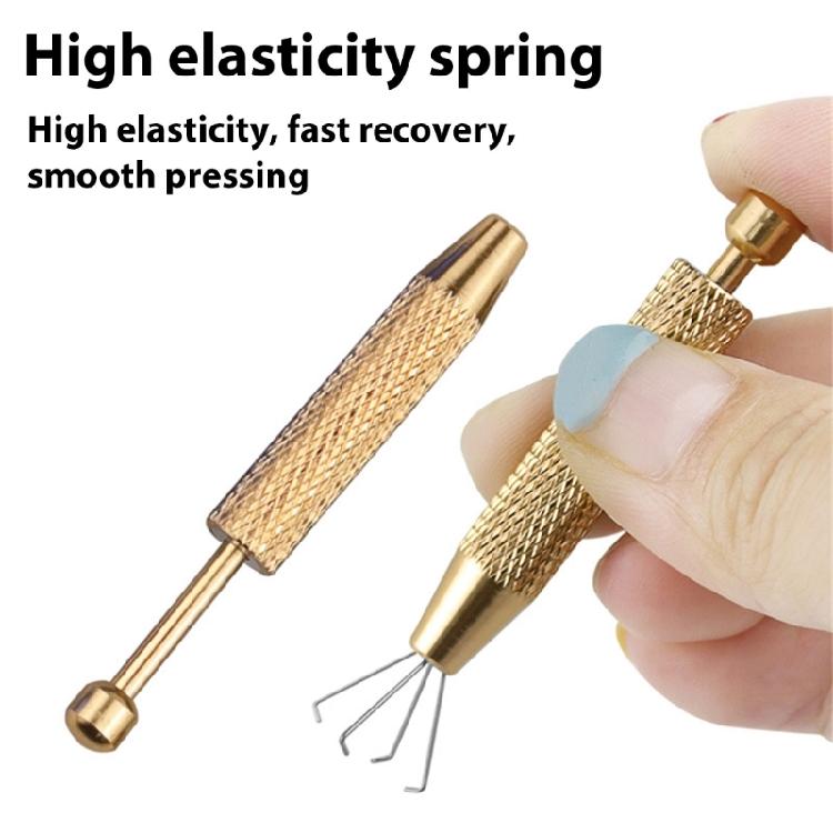 Professional Jewelry Clamp Stainless Steel Diamonds Picking Tool Portable Diamonds Setting Clamp Stainless Steel Texture