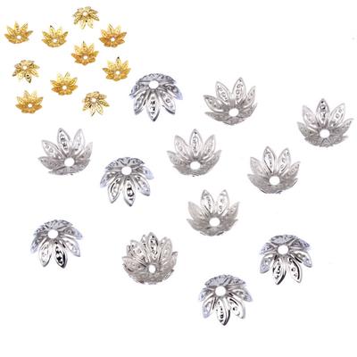 100Pcs Alloy Flower 100Pcs&11mm Bead Caps Jewelry Findings