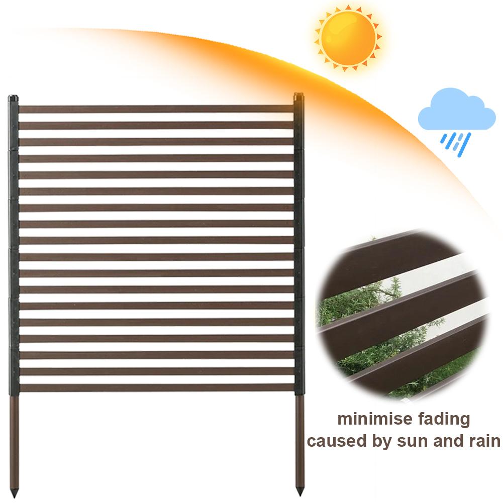 3 Ft W X 4 Ft H Metal Outdoor Privacy Screen PE-Coating Steel Pipes Privacy Fence Fence Panel for Outside Backyard Garden Patio