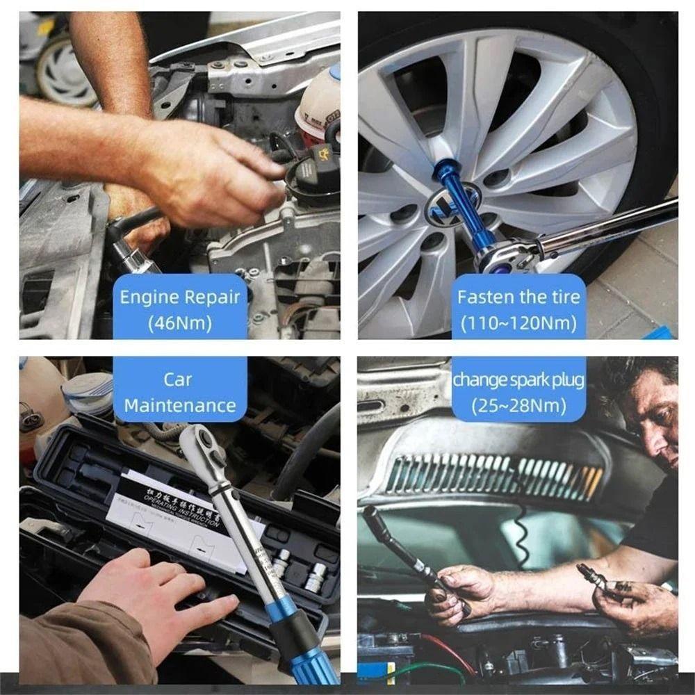 3/8 Inch Bicycle Automotive Tool 10-60N.m Ratchet Socket Spanner Universal Torque Wrench  Hand Tool