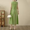 Sleeveless Plus Size Cotton Vintage New In Dresses for Women Casual Loose Long Summer Dress