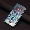 For iPhone Air Case Pattern Printing Leather Wallet Phone Cover with Wrist Strap
