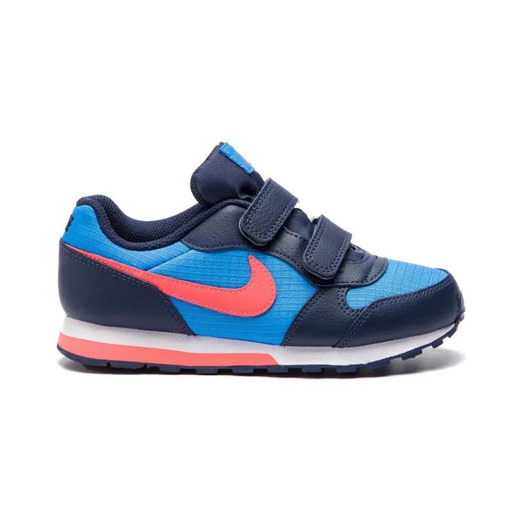 Nike MD Runner 2 PreSchoolV 'Bright Crimson' (Unisex) Photo Blue / Bright Crimson Kids' Running Shoes 807317 412