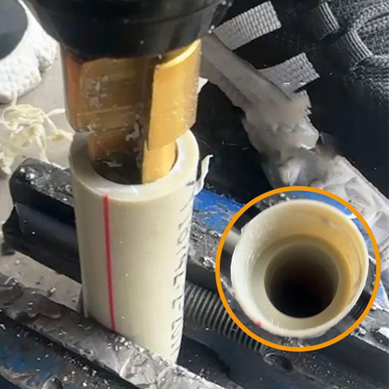 Three Blade Ppr Titanium Plated Upgraded Lifting Drill Bit Hexagonal Handle Water Pipe Drilling Reaming Repair Pipe Repair Tool