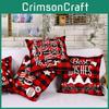 Charming Rustic Christmas Decor With Creative Elk Design Burlap Pillow Cover