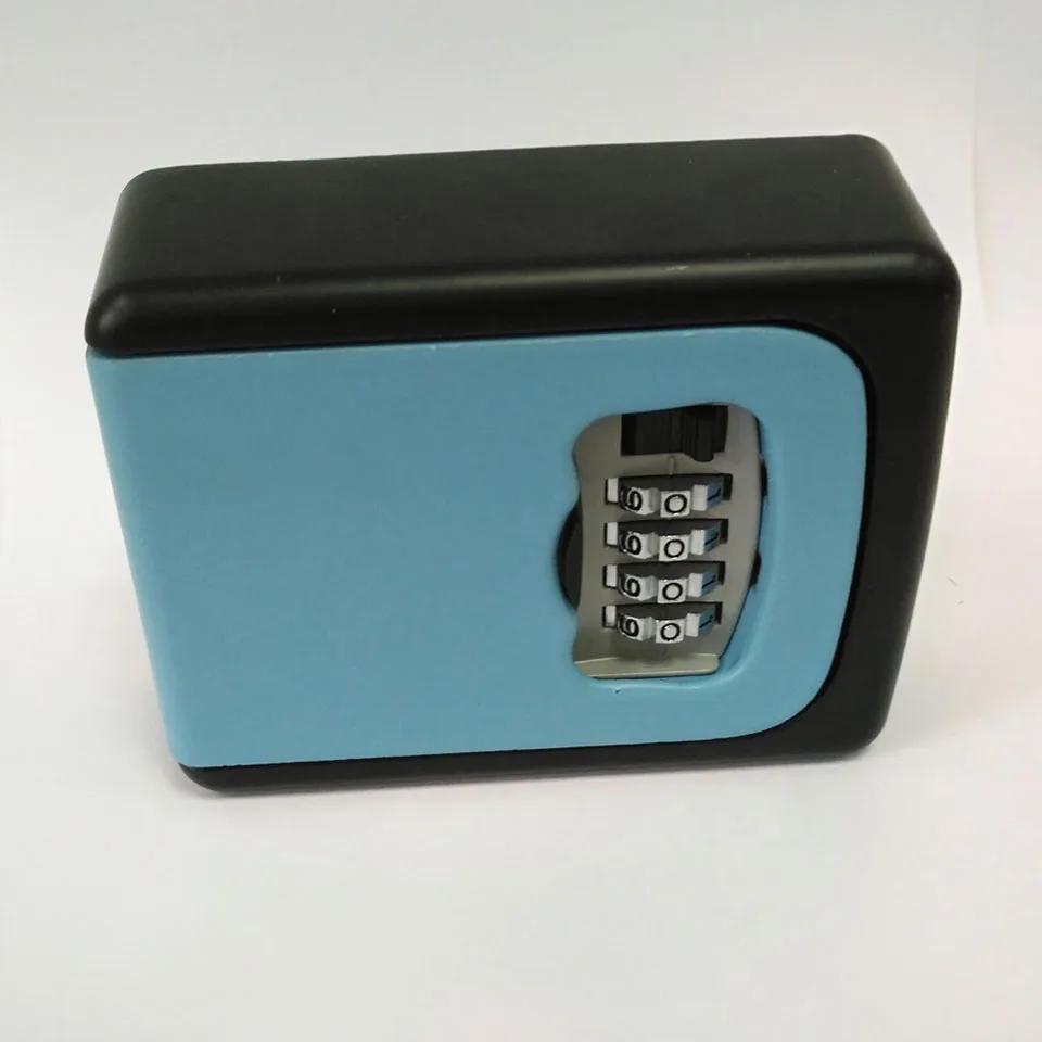 Wall Mounted Key Storage Organizer Boxes with 4 Digit Combination Lock Spare Keys Organizer Boxes Metal Secret Safe Box