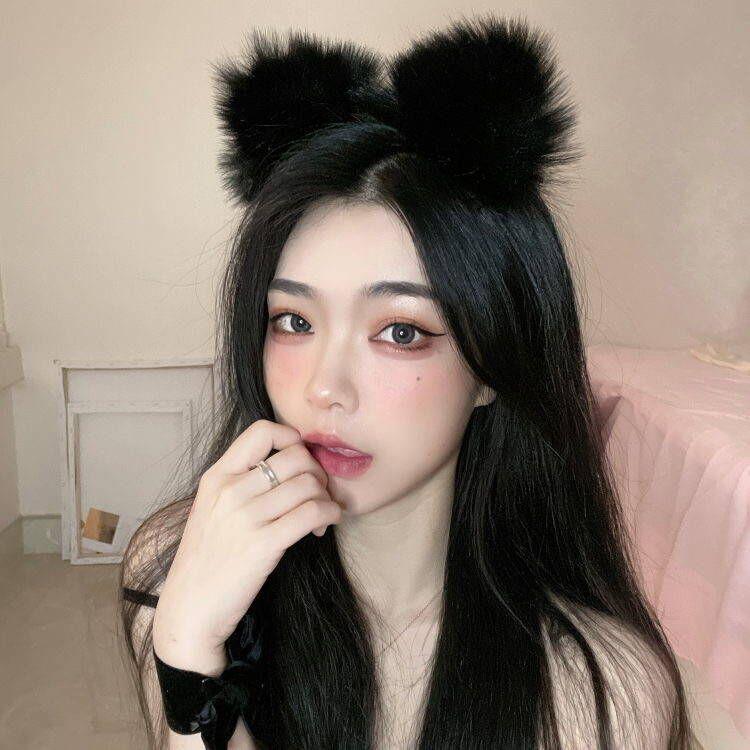 Furry Cat Ear Headband: Cute Fox-Inspired Headdress for Girls - Japanese & Korean Cosplay Accessory